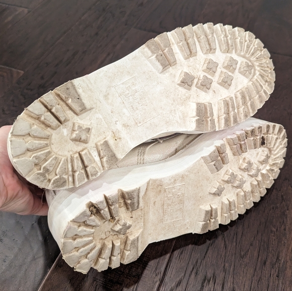 DOC MARTENS Molly Glitter platform lace-up combat boots size 11 - Picture 4 of 14